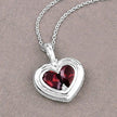 2.66 Carat Genuine Garnet and White Topaz .925 Sterling Silver Pendant - Pendants - Custom Crafting Alliance, LLC