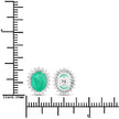 2.66 Carat Genuine Zambian Emerald and White Diamond 10K White Gold Earrings - Earrings - Custom Crafting Alliance, LLC
