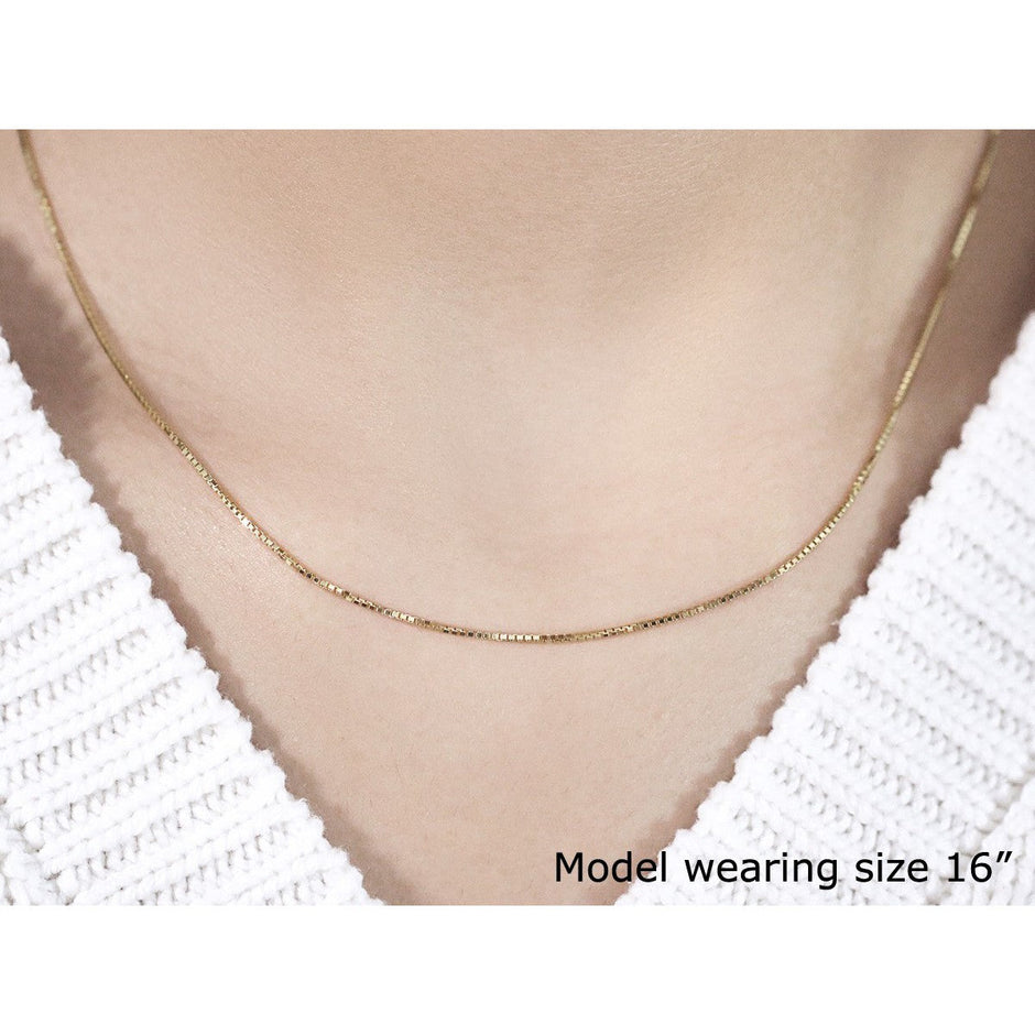 14k Yellow Gold Octagonal Box Chain 1.0mm