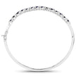 3.08 Carat Genuine Blue Sapphire .925 Sterling Silver Bangle