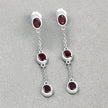 2.70 Carat Genuine Garnet .925 Sterling Silver Earrings - Earrings - Custom Crafting Alliance, LLC