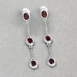2.70 Carat Genuine Garnet .925 Sterling Silver Earrings - Earrings - Custom Crafting Alliance, LLC