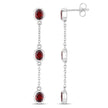 2.70 Carat Genuine Garnet .925 Sterling Silver Earrings - Earrings - Custom Crafting Alliance, LLC