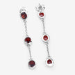2.70 Carat Genuine Garnet .925 Sterling Silver Earrings - Earrings - Custom Crafting Alliance, LLC