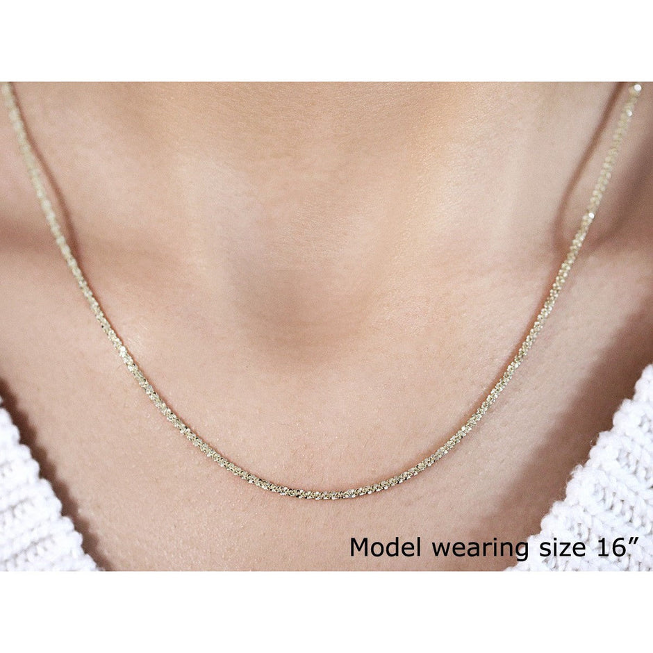 10k Yellow Gold Sparkle Chain 1.50 mm)