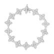 .925 Sterling Silver 1.0 cttw Miracle-Set Diamond 4 Leaf Clover Link Bracelet (I-J Clarity, I3 Color) - Size 7.25