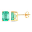 2.75 Carat Genuine Ethiopian Emerald 14K Yellow Gold Earrings - Earrings - Custom Crafting Alliance, LLC