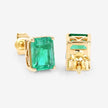 2.75 Carat Genuine Ethiopian Emerald 14K Yellow Gold Earrings - Earrings - Custom Crafting Alliance, LLC