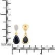 2.76 Carat Genuine Blue Sapphire and White Diamond 10K Yellow Gold Earrings - Earrings - Custom Crafting Alliance, LLC