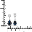 2.76 Carat Genuine Blue Sapphire and White Diamond 14K White Gold Earrings - Earrings - Custom Crafting Alliance, LLC