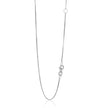 14k White Gold Adjustable Box Chain 0.8mm