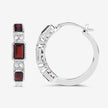 2.78 Carat Genuine Garnet and White Topaz .925 Sterling Silver Earrings - Earrings - Custom Crafting Alliance, LLC