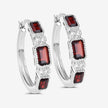 2.78 Carat Genuine Garnet and White Topaz .925 Sterling Silver Earrings - Earrings - Custom Crafting Alliance, LLC