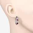2.78 Carat Genuine Garnet and White Topaz .925 Sterling Silver Earrings - Earrings - Custom Crafting Alliance, LLC