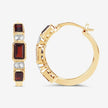 2.78 Carat Genuine Garnet and White Topaz .925 Sterling Silver Earrings - Earrings - Custom Crafting Alliance, LLC