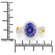 2.79 Carat Genuine Tanzanite and White Diamond 14K Yellow Gold Ring - Rings - Custom Crafting Alliance, LLC