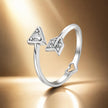 925 Sterling Silver White Gold Plated Pavé CZ Rings for Women