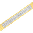 14K Yellow Gold 3 5/8 cttw Invisible Set Princess-Cut Diamond ID Tennis Bracelet (I-J Color, SI1-SI2 Clarity) - Size 7