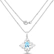 6.10 Carat Genuine Swiss Blue Topaz .925 Sterling Silver Pendant