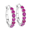 2.80 Carat Genuine Ruby .925 Sterling Silver Earrings - Earrings - Custom Crafting Alliance, LLC