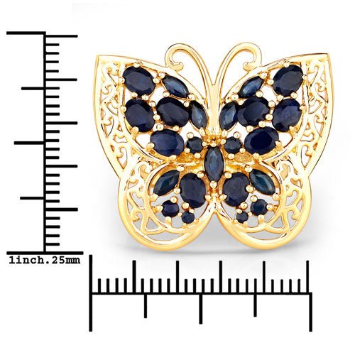 2.86 Carat Genuine Blue Sapphire .925 Sterling Silver Ring - Rings - Custom Crafting Alliance, LLC