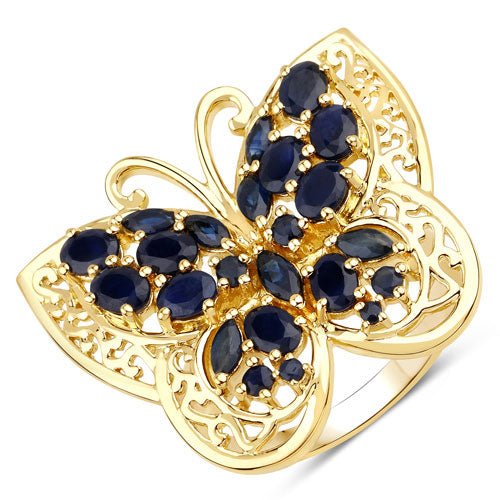 2.86 Carat Genuine Blue Sapphire .925 Sterling Silver Ring - Rings - Custom Crafting Alliance, LLC