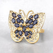 2.86 Carat Genuine Blue Sapphire .925 Sterling Silver Ring - Rings - Custom Crafting Alliance, LLC