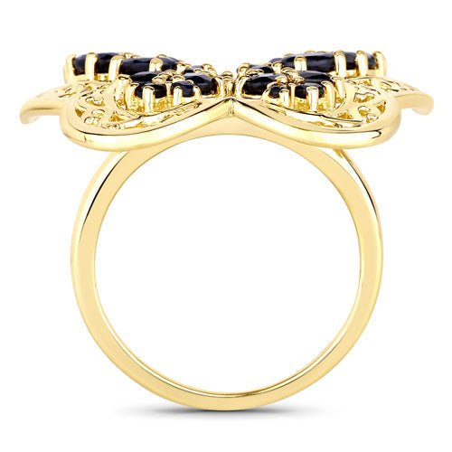 2.86 Carat Genuine Blue Sapphire .925 Sterling Silver Ring - Rings - Custom Crafting Alliance, LLC