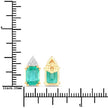 2.87 Carat Genuine Ethiopian Emerald and White Diamond 14K Yellow Gold Earrings - Earrings - Custom Crafting Alliance, LLC