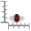 2.87 Carat Genuine Rhodolite and White Diamond 14K White Gold Ring - Rings - Custom Crafting Alliance, LLC