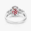 2.87 Carat Genuine Rhodolite and White Diamond 14K White Gold Ring - Rings - Custom Crafting Alliance, LLC