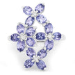 2.89 Carat Genuine Tanzanite .925 Sterling Silver Ring - Rings - Custom Crafting Alliance, LLC