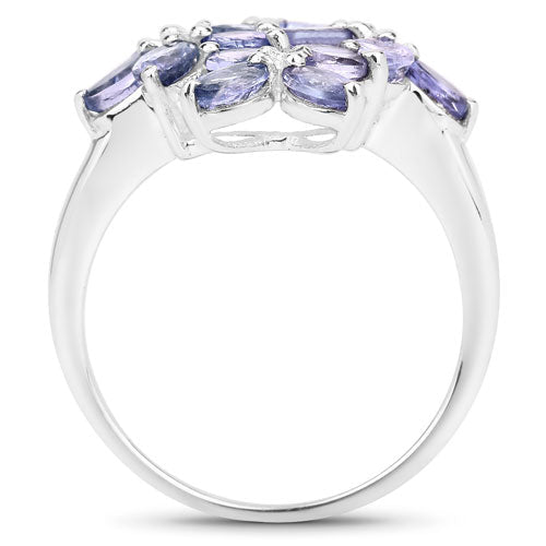 2.89 Carat Genuine Tanzanite .925 Sterling Silver Ring - Rings - Custom Crafting Alliance, LLC