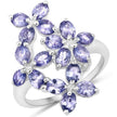 2.89 Carat Genuine Tanzanite .925 Sterling Silver Ring - Rings - Custom Crafting Alliance, LLC