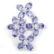 2.89 Carat Genuine Tanzanite .925 Sterling Silver Ring - Rings - Custom Crafting Alliance, LLC