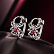 925 Sterling Silver Earrings with Pavé Setting CZ and Enamel Process
