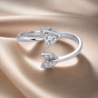 925 Sterling Silver White Gold Plated Pavé CZ Rings for Women
