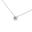 10K White Gold 1/2 Carat Round Brilliant-Cut Diamond Modern Bezel-Set Solitaire 16