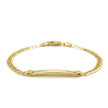 14k Yellow Gold Curb Link Style Children's ID Bracelet