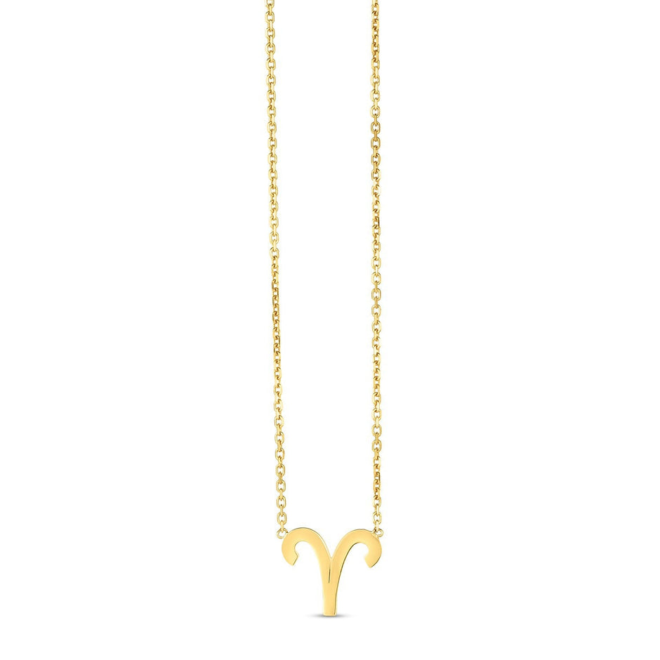 14K Yellow Gold Aries Necklace