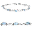 5.10 Carat Genuine Blue Topaz .925 Sterling Silver Bracelet