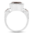 3.56 Carat Genuine Smoky Quartz .925 Sterling Silver Ring