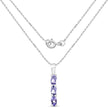 0.75 Carat Genuine Tanzanite .925 Sterling Silver Pendant