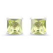 2.00 Carat Genuine Peridot .925 Sterling Silver Earrings