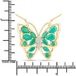 2.60 Carat Genuine Emerald and White Zircon .925 Sterling Silver Necklace
