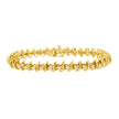 10KT Yellow Gold Plated .925 Sterling Silver 1 cttw Prong-Set Diamond Link Bracelet (J-K, I1-I2) - 7.5
