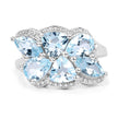 4.34 Carat Genuine Blue Topaz .925 Sterling Silver Ring
