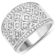 0.52 Carat Genuine White Diamond .925 Sterling Silver Ring