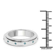 0.14 Carat Genuine Blue Diamond .925 Sterling Silver Ring