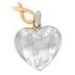 10K Yellow Gold Over Silver Heart Pendant Necklace